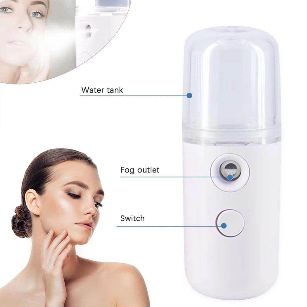 Mini Nano Face Steamer Or Sprayer Rechargeable (random Color)