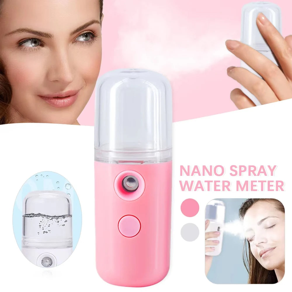 Mini Nano Face Steamer Or Sprayer Rechargeable (random Color)