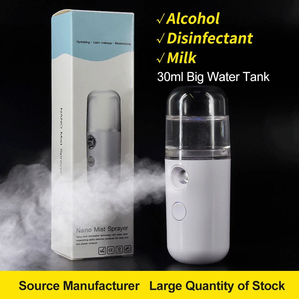Mini Nano Face Steamer Or Sprayer Rechargeable (random Color)