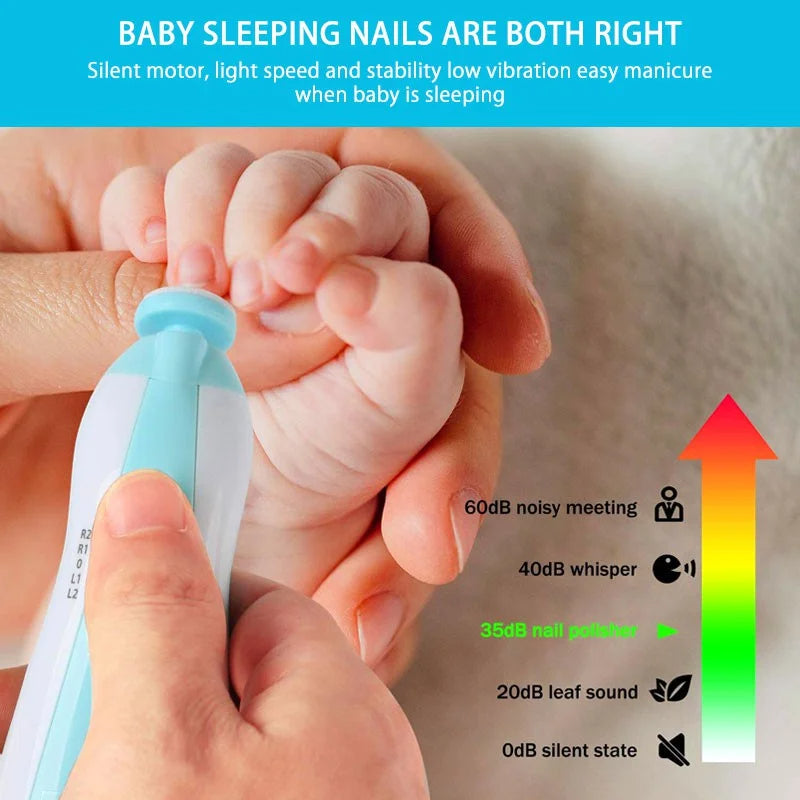 Safe Baby Nail Clipper Set, Electric Baby Nail Trimmer for Newborn or Toddler
